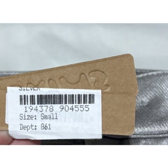 NWT SKIMS Disco Pants Metallic Silver Hot Pants Rave Clubbing Indie Sleaze Y2k - Picture 4 of 11